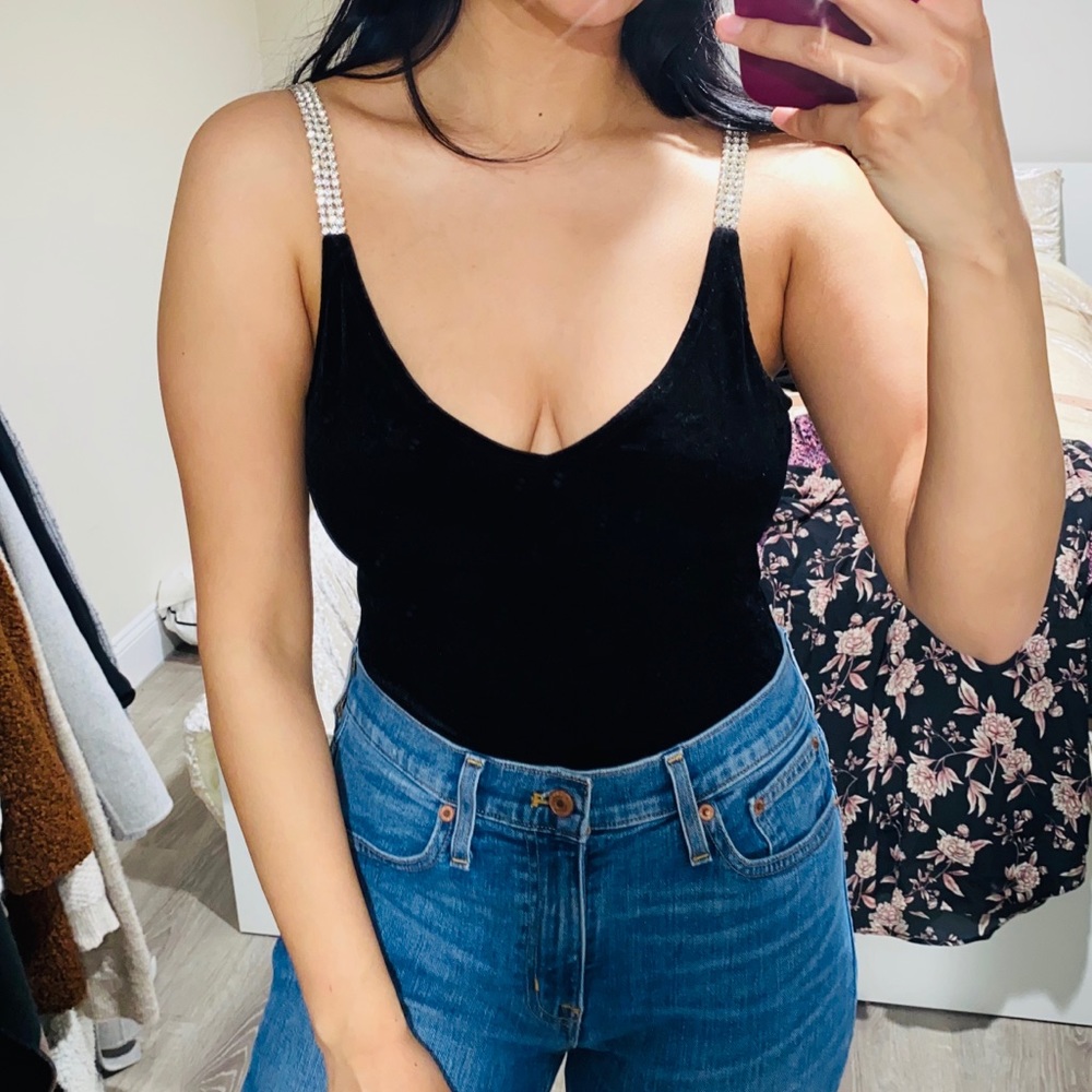 FOREVER 21 Velvet Bodysuit